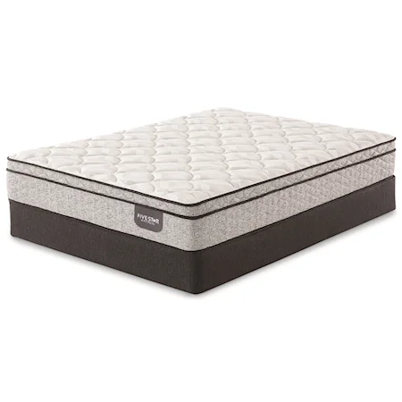 Twin Extra Long Plush Euro Top Pocketed Coil Mattress and 5" Low Profile Foundation